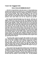 Contoh Teks Tanggapan Kritis [PDF]