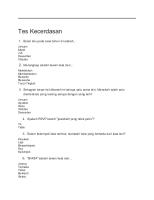 Contoh Tes Kecerdasan [PDF]