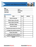 Control Valve Maintenance Checklist: Automation Automation [PDF]