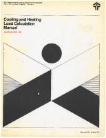 Cooling and Heating Load Calculation Manual (Ashrae GRP 158)