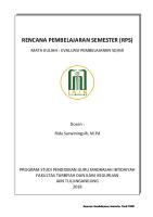 Cover RPS Evaluasi Pendidikan