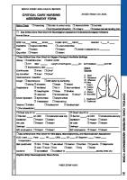 Critical Care Nursing Assessment Form