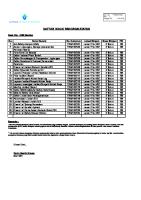 Daftar Dokumen FORM HSE