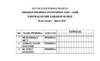 Daftar Hadir Pembina Pramuka