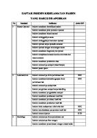 Daftar Insiden Keselamatan Pasien Yang Harus Dilaporkan