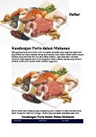 Daftar Kandungan Purin Dalam Makanan