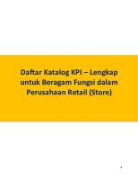 Daftar Katalog KPI - Retail Store Atau Toko Retail