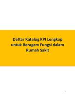 Daftar Katalog KPI - Rumah Sakit