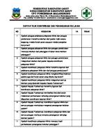 Daftar Tilik Identifikasi Dan Penanganan Keluhan