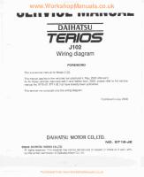 Daihatsu Terios 2000-2006 Wiring Diagram Foreword