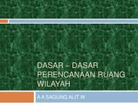 Dasar - Dasar Perencanaan Ruang Wilayah [PDF]