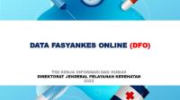 Data Fasyankes Online: Direktorat Jenderal Pelayanan Kesehatan