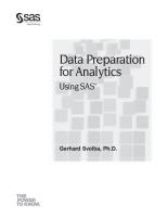 Data Preparation For Analytics Using SAS