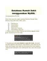 Database Rumah Sakit Menggunakan MySQL