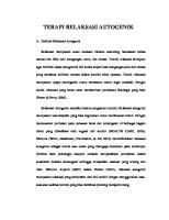 Definisi Terapi Relaksasi Autogenik [PDF]