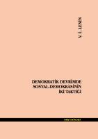 Demokratik Devrimde Sosyal-Demokrasinin İki Taktiği