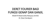 Deret Fourier - Fungsi Ganjil Genap