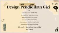 Desain Pendidikan Gizi