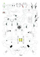 Destiny Gundam Papercraft Color Patterns by Tos-Craft [PDF]