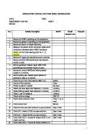 Diesel Generator Checklist