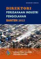 Direktori Perusahaan Industri Pengolahan Banten 2015 [PDF]