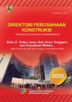 Direktori Perusahaan Konstruksi 2020, Buku II - Pulau Jawa, Bali, Nusa Tenggara, Dan Kepulauan Maluku