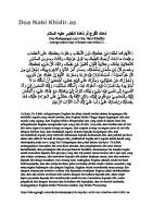 Doa Nabi Khidir As