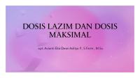 DOSIS LAZIM DAN DOSIS MAKSIMAL (Materi Tambahan)