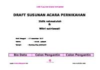 Draft Susunan Acara Pernikahan 2