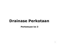 Drainase Perkotaan Kuliah 3