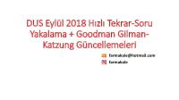 DUS Hızlı Tekrar Soru Yakalama-Goodman Gilman- Katzung Güncellemeleri