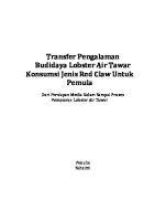 Ebook Lobster Air Tawar Transfer Pengalaman