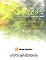 Ecology Concepts and Applications