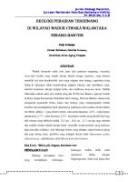 EKOLOGI PERAIRAN TERGENANG DI WILAYAH WADUK CIWAKA WALANTAKA SERANG-BANTEN Dedy Trimulya Jurusan Perikanan, Fakultas Pertanian, Universitas Sultan Ageng Tirtayasa