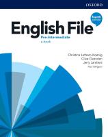 English File 4th Edition Pre-Intermediate Student 39 S Book