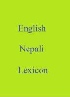 English Nepali Lexicon [EPUB]