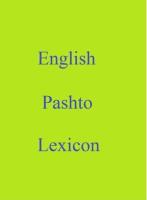 English Pashto Lexicon