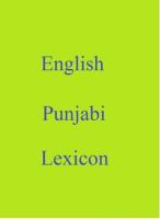 English Punjabi Lexicon