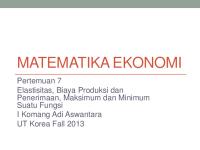 ESPA4122 Matematika Ekonomi Modul 9