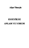 Estetikte Anlam ve Yorum
 9789752863897 [PDF]