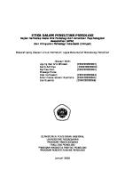 Etika Dalam Penelitian Psikologi (Makalah Kelompok 7) [PDF]