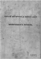 Fanuc AC Spindle Servo Unit Maintenance Manual PDF