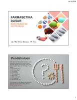 FARMASETIKA DASAR 1 (Pendahuluan)