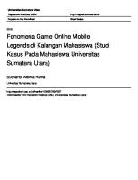 Fenomena Game Online Mobile Legends Di Kalangan Mahasiswa (Studi Kasus Pada Mahasiswa Universitas Sumatera Utara)