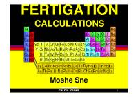 Fertigation Calculations 2013