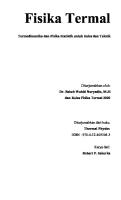 Fisika Termal - Termodinamika Dan Fisika Statistik Untuk Sains Dan Teknik [PDF]