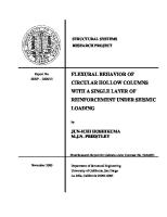 Flexural Behavior of Circular Hollow Columns With A Single Layer of Reinforcement Under Seismic Loading