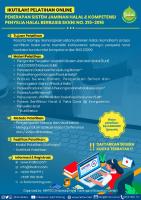 Flyer Penerapan SJH & Kompetensi Penyelia Halal