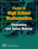 Focus in High School Mathematics Reasoning and Sense Making PDF