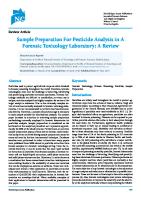 Forensic Toxicology Sample Preparation [PDF]